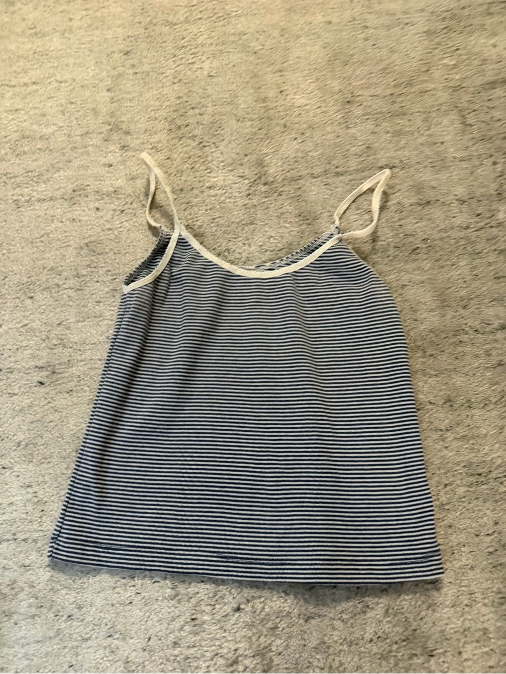 Brandy Melville Striped Navy & White Spaghetti Strap Tank Top